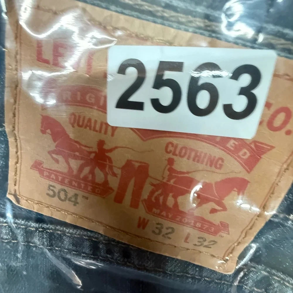Levi's 504 Regular Straight Jeans Mens 32x32‎ Blue Denim Cotton 29990-0059